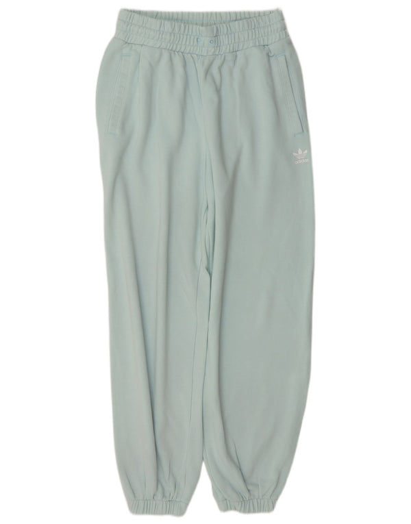Adidas Damen Trainingshose Jogger UK 12 Medium Türkis Baumwolle