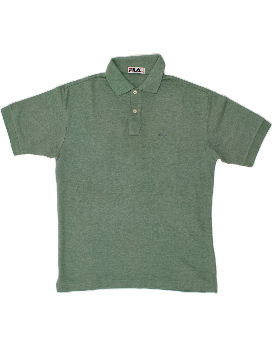 FILA Mens Polo Shirt IT 46 Small Green Cotton Vintage Fila and Second-Hand Fila from Messina Hembry 