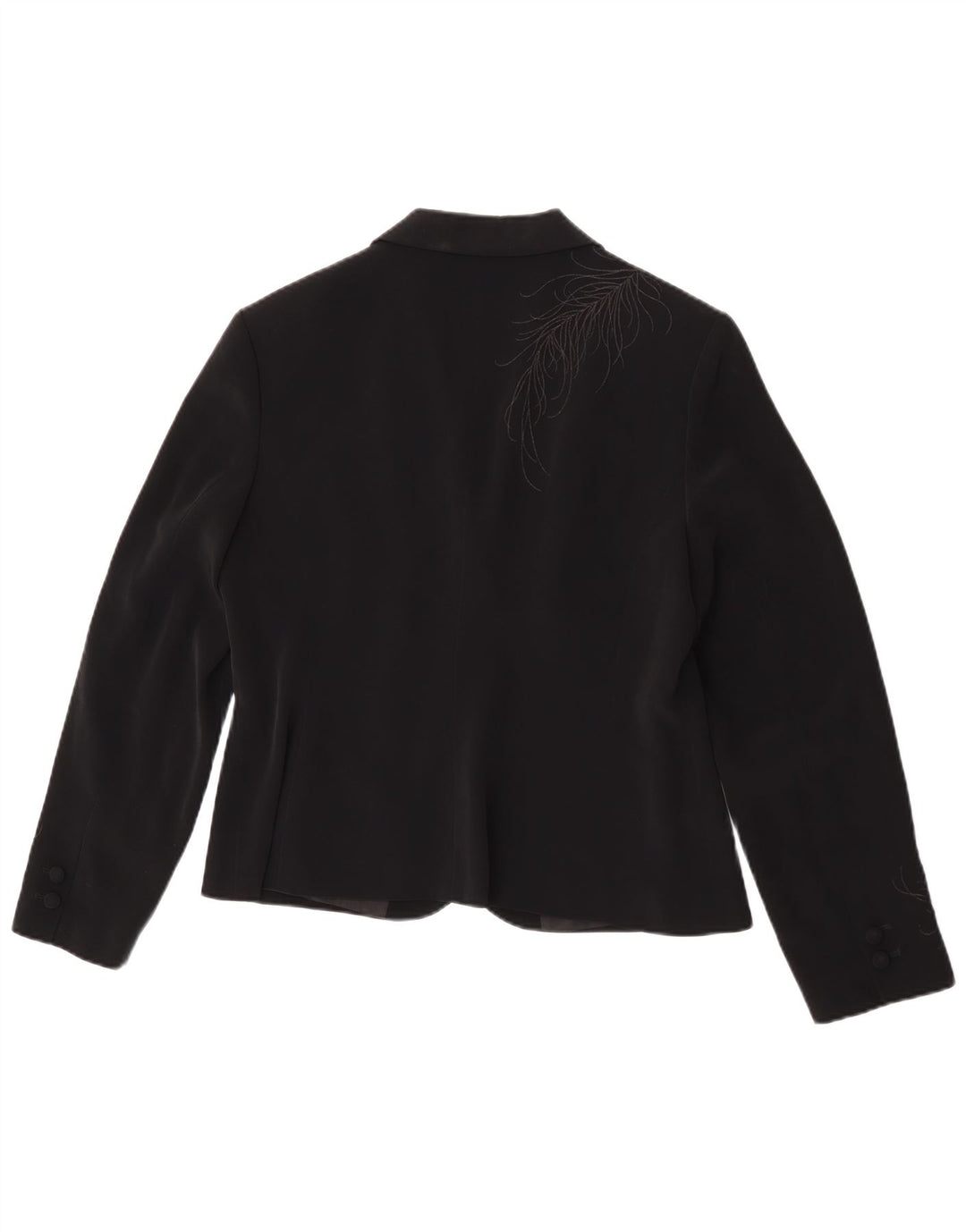 Laura Ashley Damen 1-Knopf-Blazerjacke UK 16 Large Schwarz geblümt