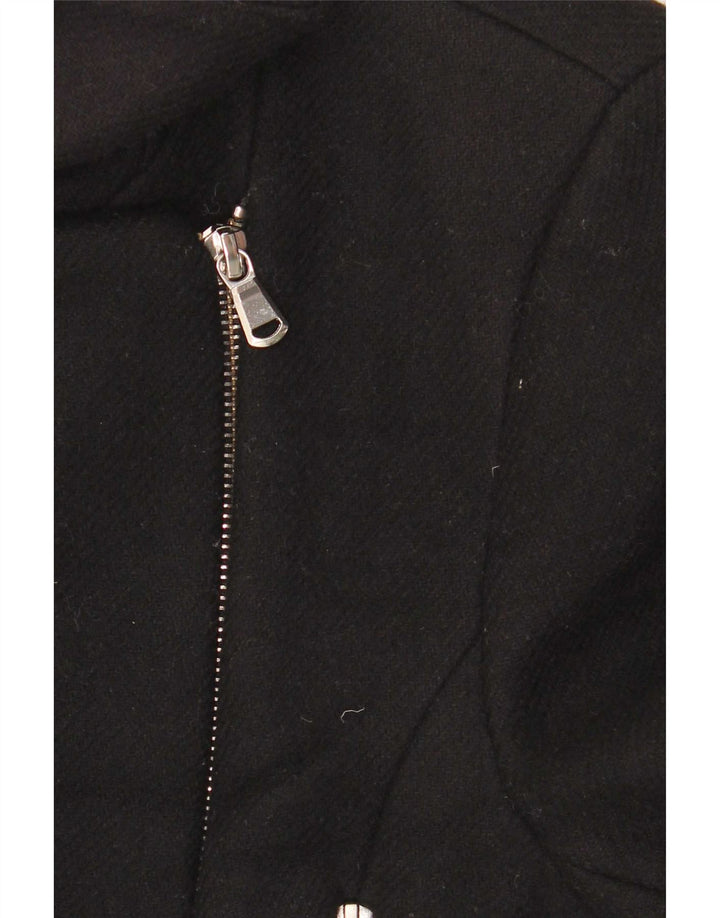 Zara Damen Mantel UK 14 Large Schwarz