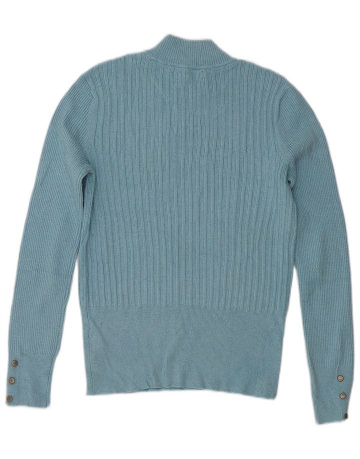 Marks & Spencer Rollkragenpullover für Damen, Gr. 10, Größe S, blau, Viskose
