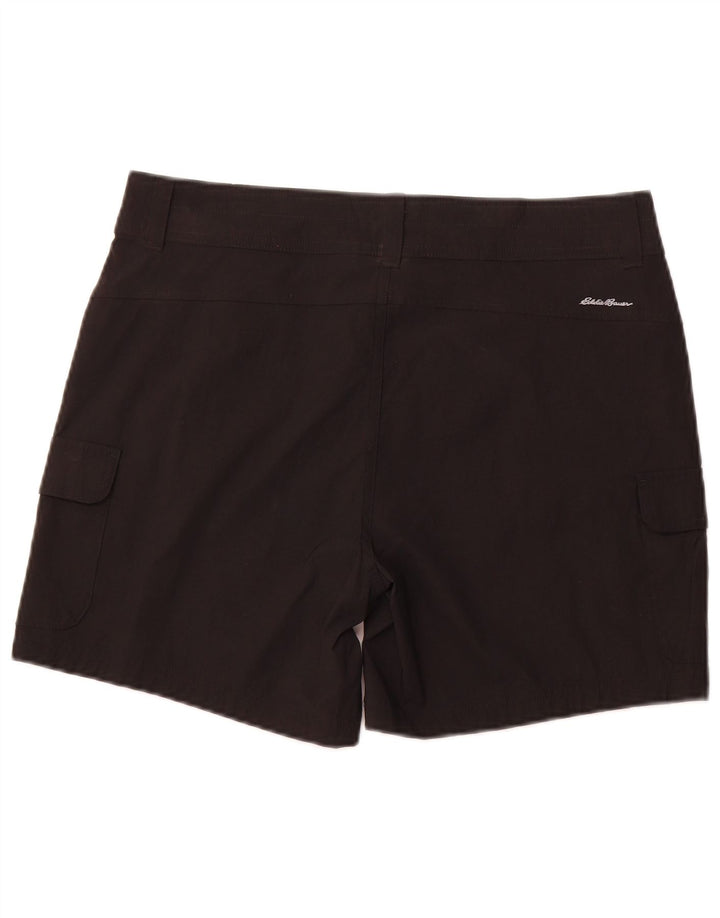 EDDIE BAUER Damen Cargoshorts US 12 Large W34 Schwarz