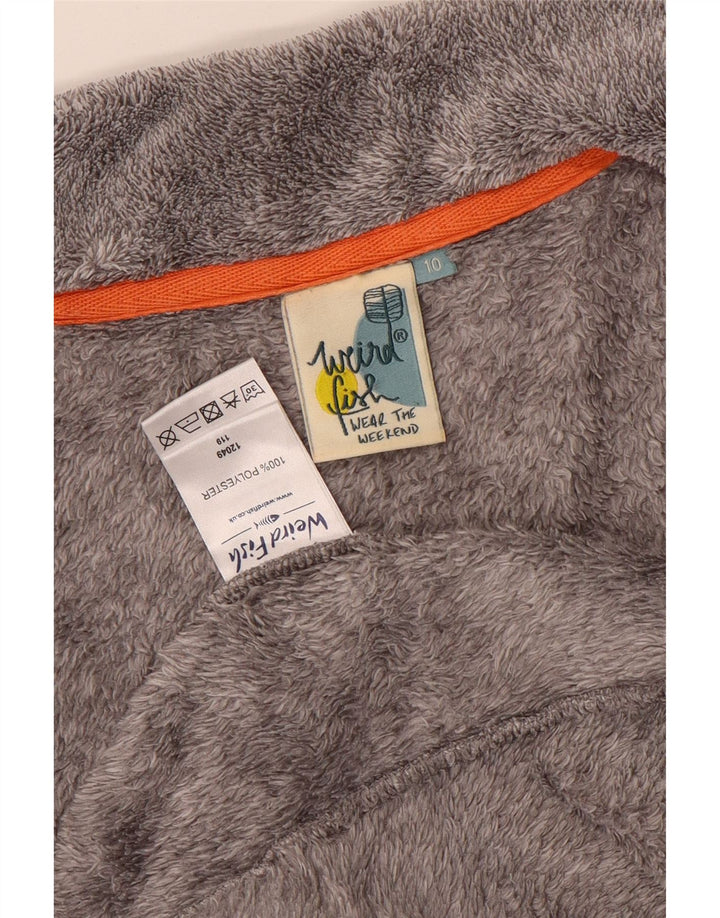Weird Fish Damen Fleecejacke UK 10 Small Grau Polyester