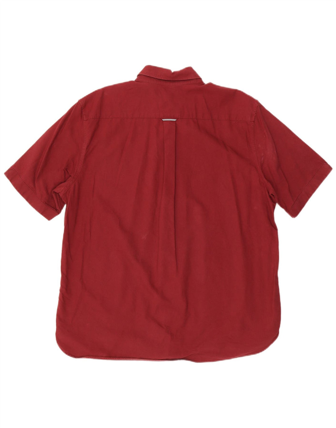 Fred Perry Herren-Kurzarmhemd XL aus kastanienbrauner Baumwolle