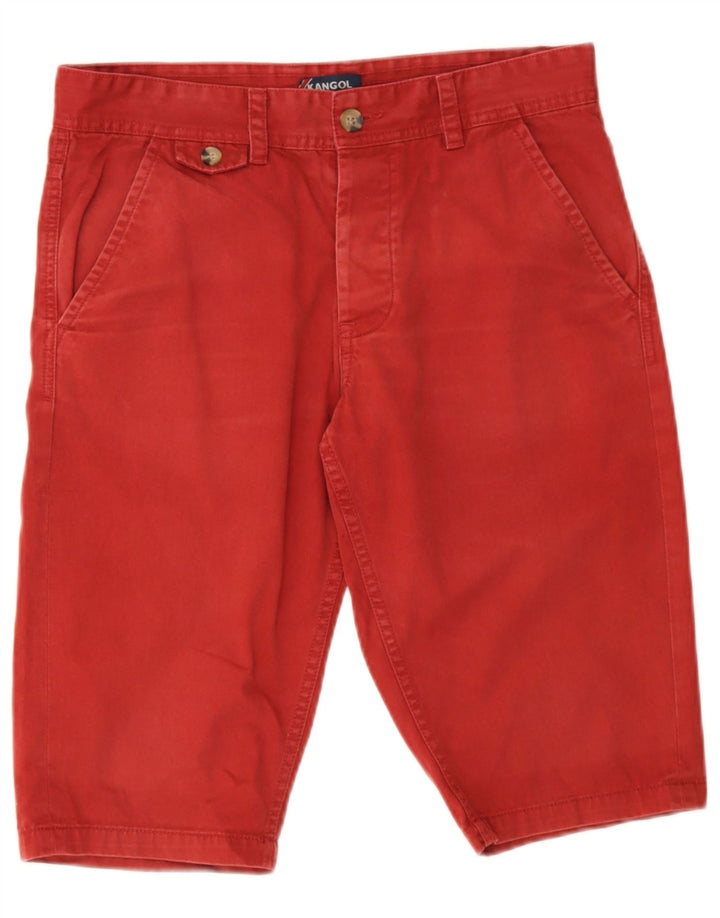 Kangol Herren-Chinoshorts, Größe S, W29, rote Baumwolle