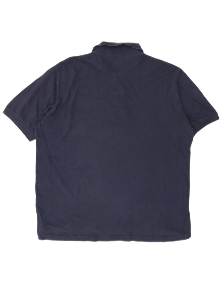 Trussardi Herren-Poloshirt XL aus marineblauer Baumwolle