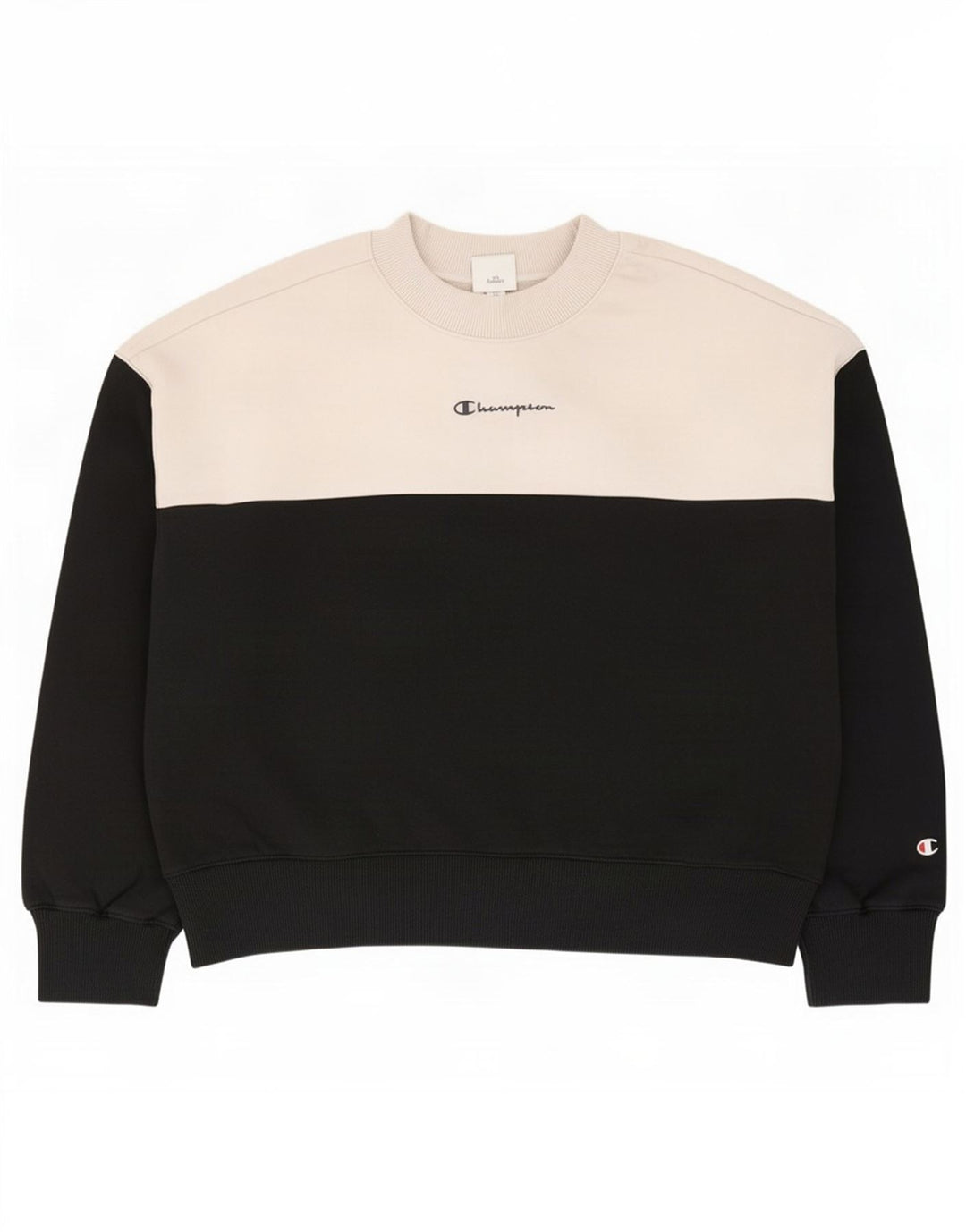 Champion Damen-Sweatshirt in Übergröße, Gr. 14, Mittelschwarz, Farbblock
