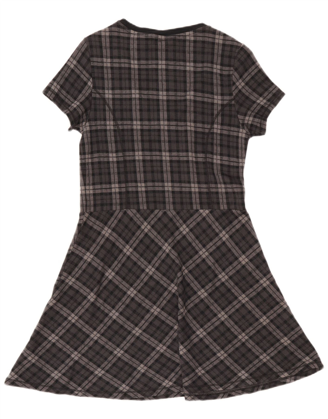 Jack Wills Damen-A-Linien-Kleid, Gr. 44, groß, grau kariert, Baumwolle