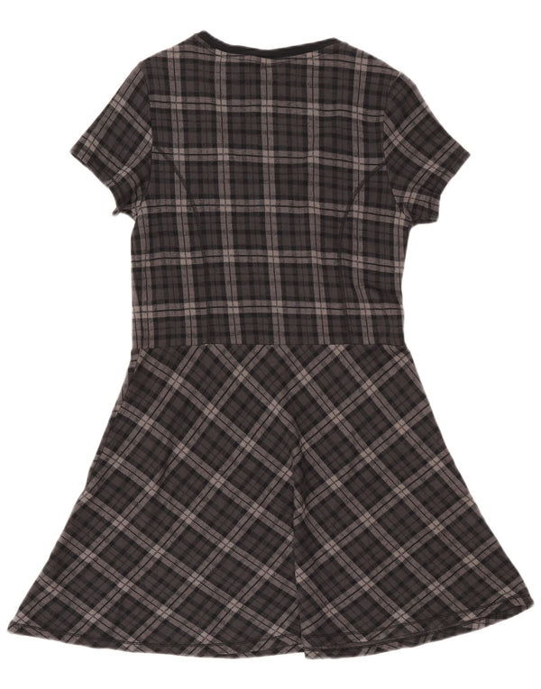 Jack Wills Damen-A-Linien-Kleid, Gr. 44, groß, grau kariert, Baumwolle