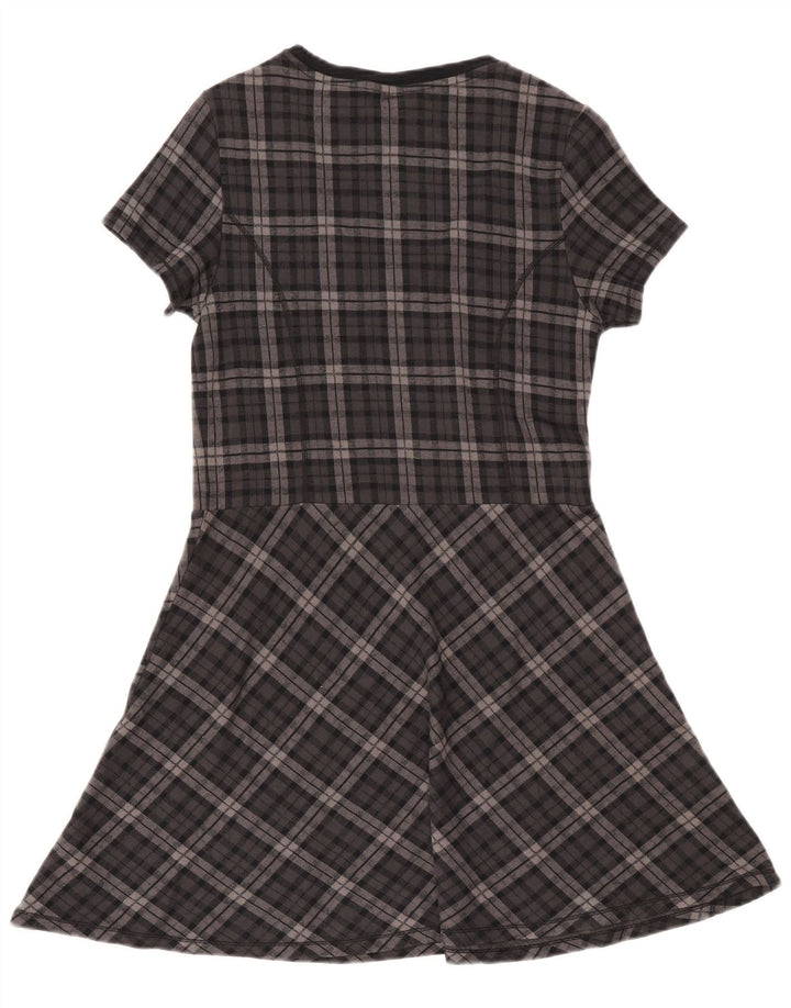 Jack Wills Damen-A-Linien-Kleid, Gr. 44, groß, grau kariert, Baumwolle