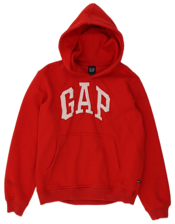 Gap Womens Loose Fit Graphic Hoodie Pullover UK 6 XS Rote Baumwolle