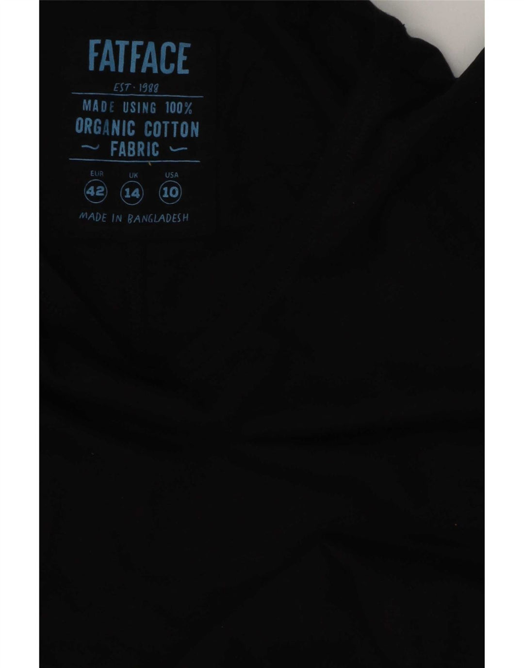Fat Face Damen-Trägershirt, UK-Größe 44, Größe L, Schwarz, Baumwolle