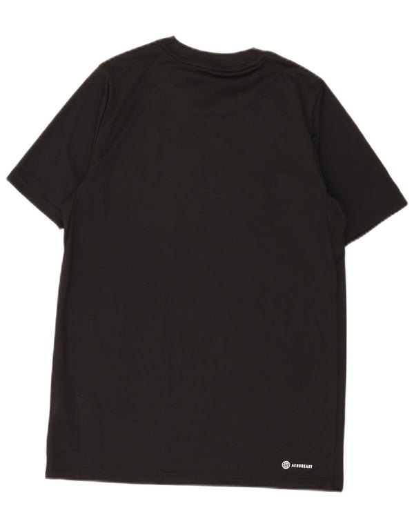 Adidas Jungen Aeroready Graphic T-Shirt Top 13-14 Jahre Schwarzes Polyester