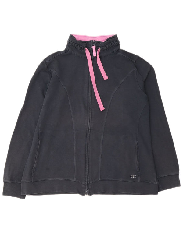 Champion Damen-Trainingsanzug-Oberteil, leicht zu montieren, Größe UK 14, mittelmarineblau, Baumwolle