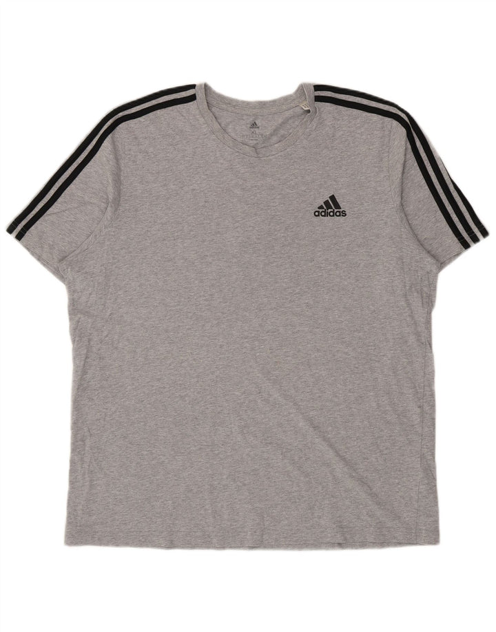 Adidas Herren T-Shirt Top XL Grau Baumwolle