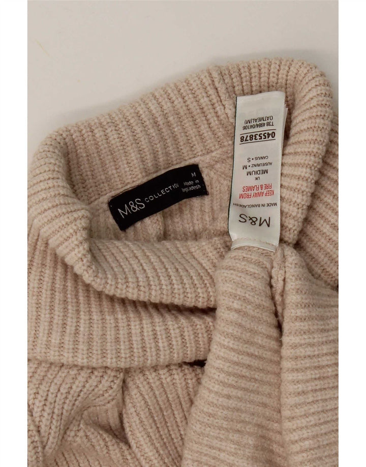 Marks & Spencer Damen-Pullover mit Rollkragen, Gr. 14, mittelbeige Viskose
