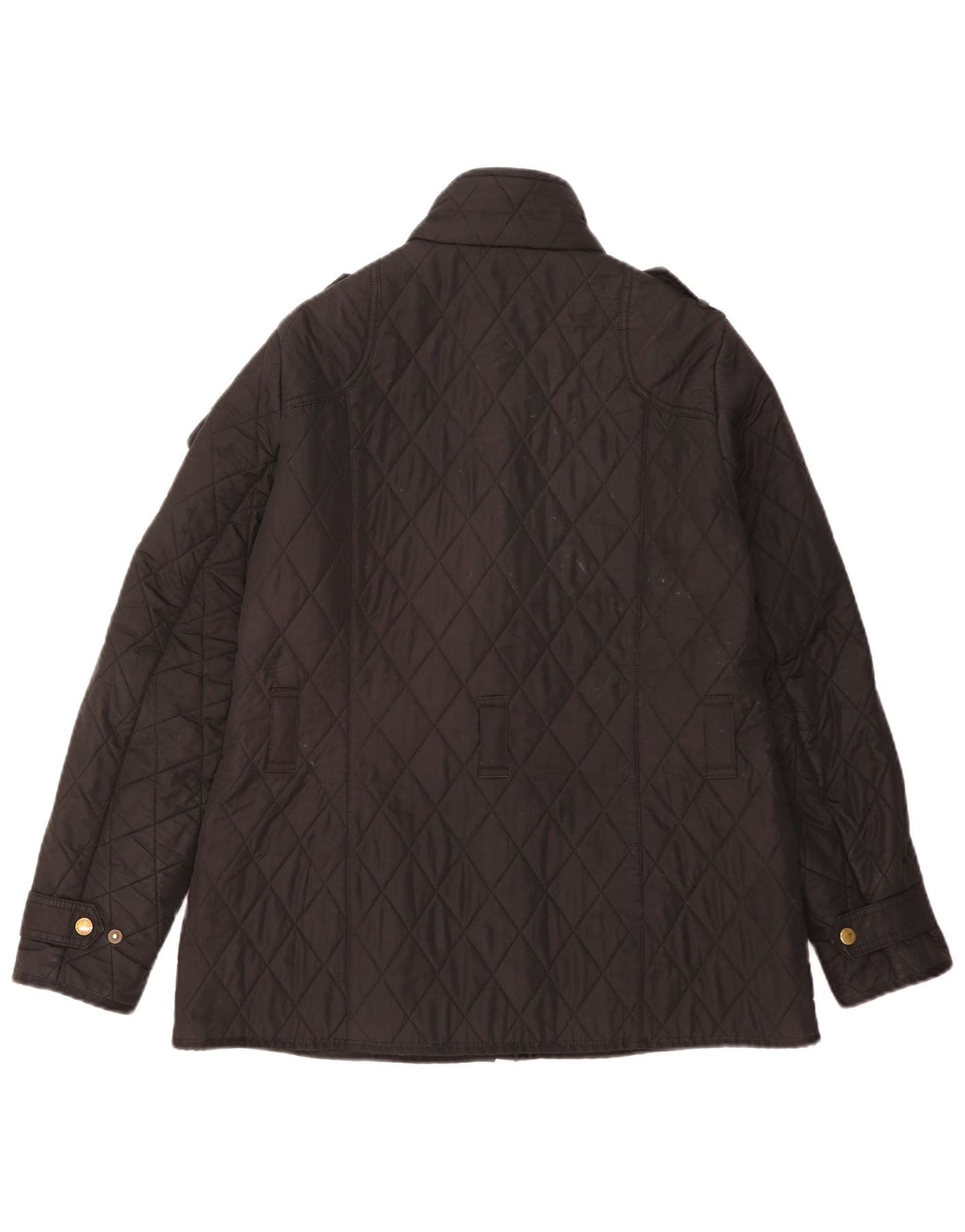 Barbour Damen Militär-Steppjacke UK 14 Large Schwarz Polyester