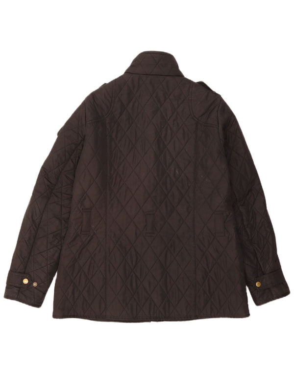 Barbour Damen Militär-Steppjacke UK 14 Large Schwarz Polyester