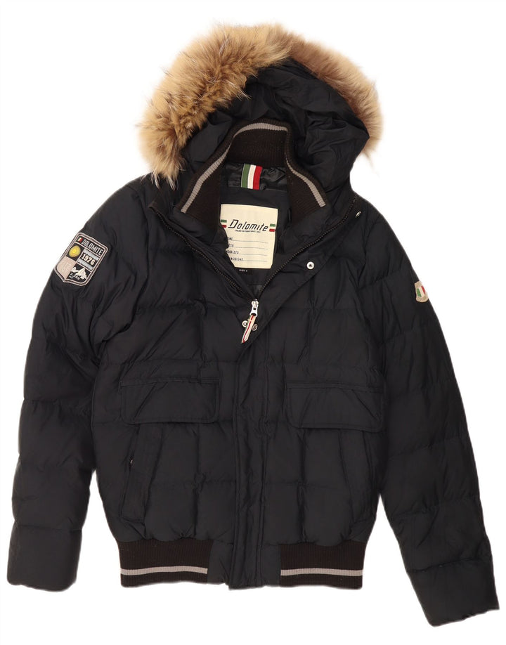 DOLOMITE Herren-Jacke mit Kapuze, gepolstert, UK 36, Größe S, Schwarz, Polyester