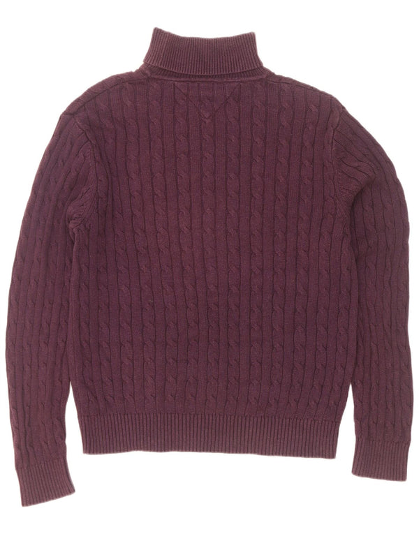 Tommy Hilfiger Herren Rollkragenpullover Pullover 2XL Lila Baumwolle