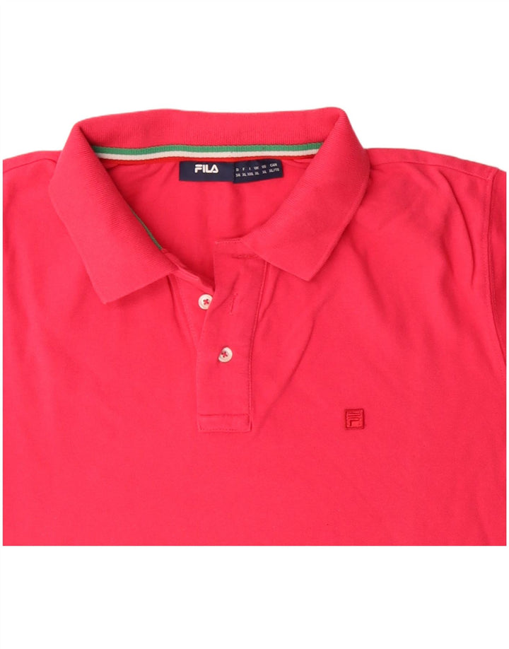 FILA Herren Poloshirt XL Rosa Baumwolle