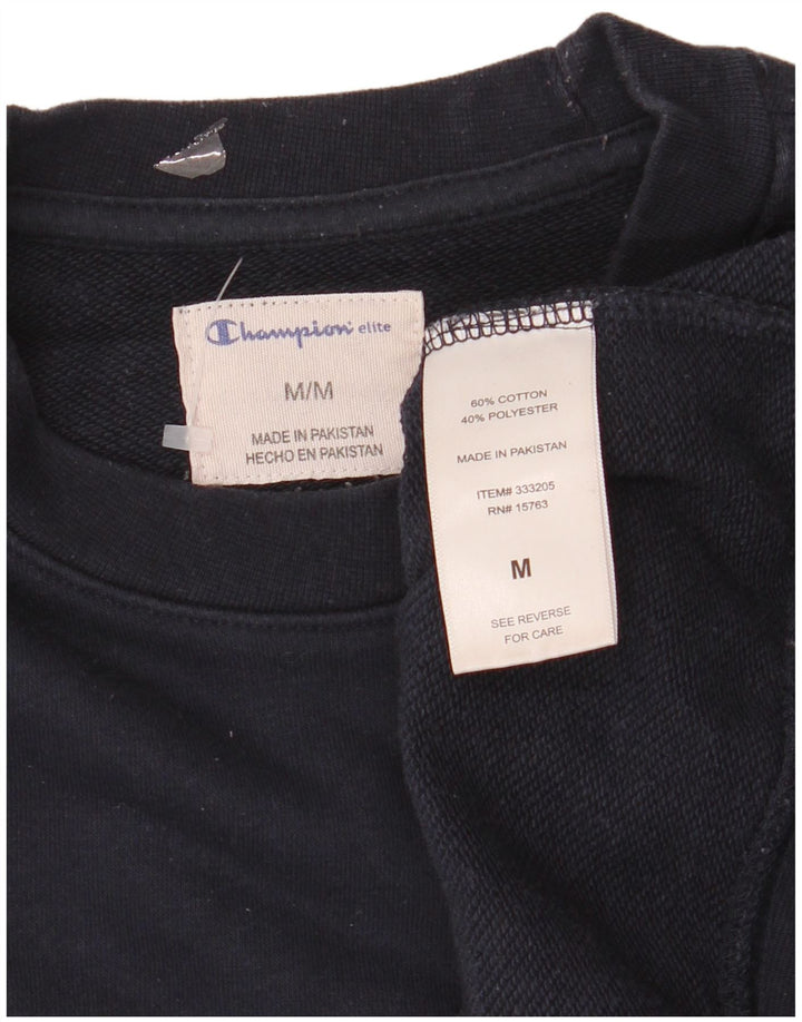 Champion Herren Elite Graphic Sweatshirt Pullover Mittelschwarze Baumwolle