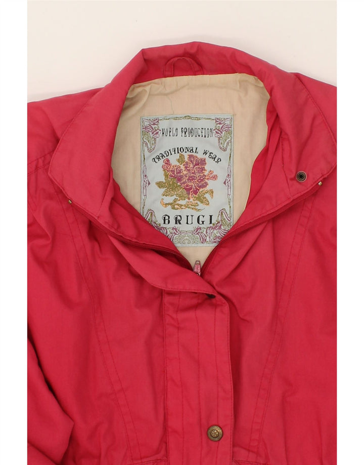 BRUGI Womens Windbreaker Jacket UK 16 Large Pink Vintage Brugi and Second-Hand Brugi from Messina Hembry 