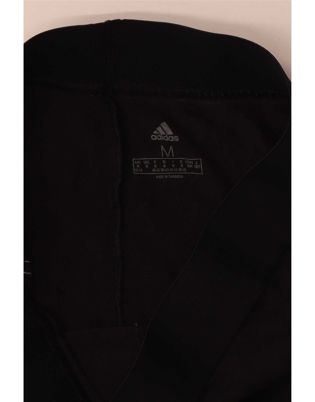 Adidas Damen Leggings UK 12/14 Mittelschwarze Baumwolle