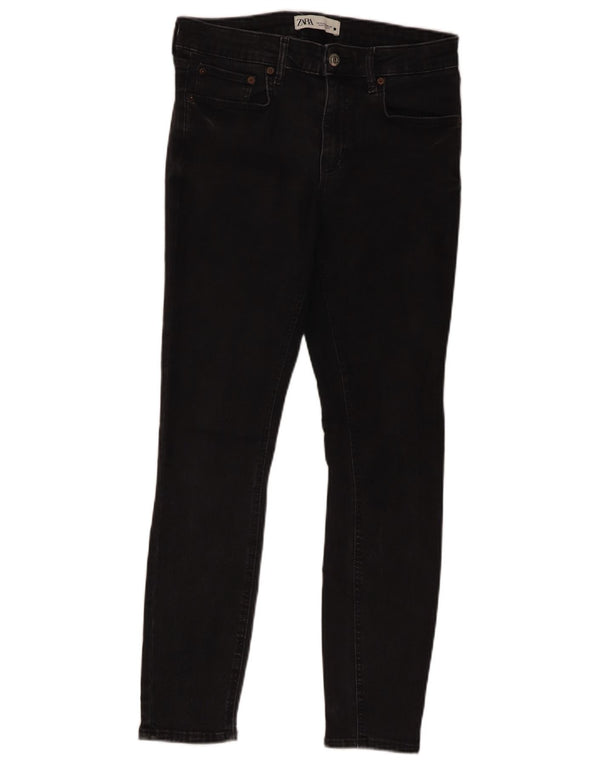 Zara Damen Skinny Jeans EU 40 Medium W30 L27 Schwarze Baumwolle