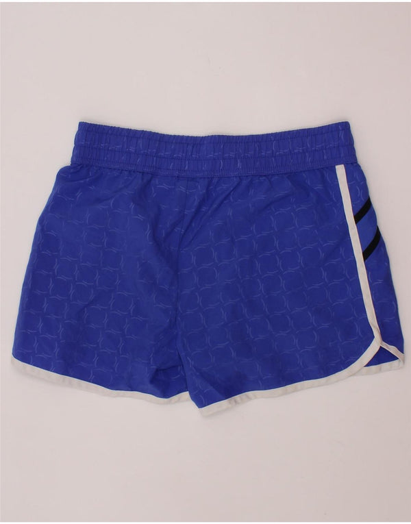 FILA Girls Sport Shorts 10-11 Years Medium Blue Geometric Polyester