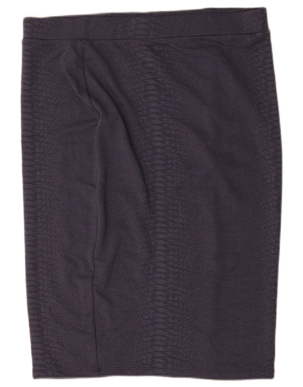Marks & Spencer Damen Bleistiftrock UK 18 XL W36 Grau Polyester