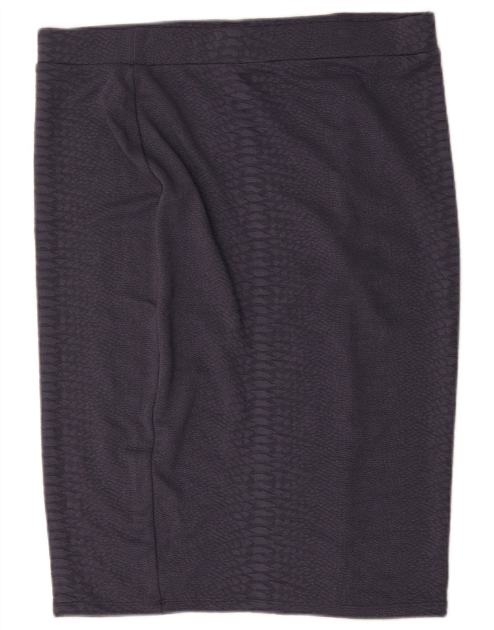 Marks & Spencer Damen Bleistiftrock UK 18 XL W36 Grau Polyester