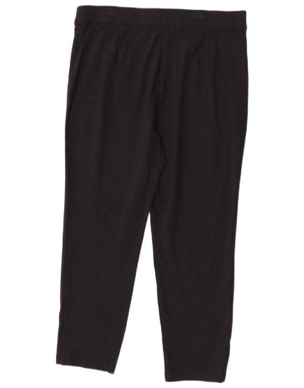 Marks & Spencer Damen Tapered Freizeithose UK 18 XL W36 L26 Schwarz