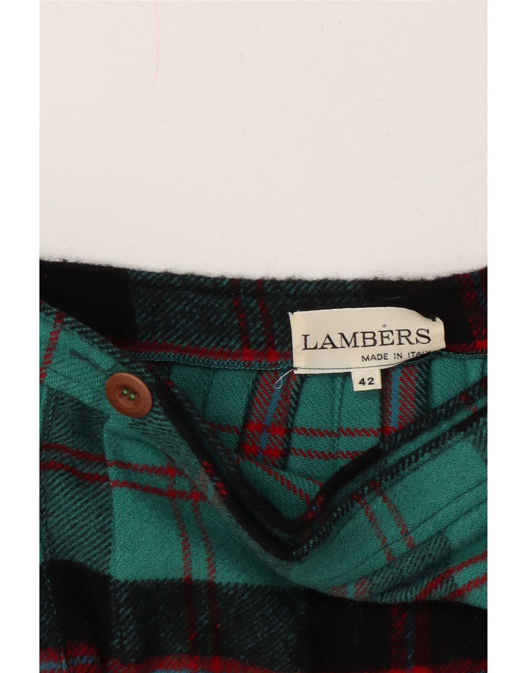 Lambers Damen Wickelmesser-Faltenrock IT 42 Medium W28 Türkis kariert