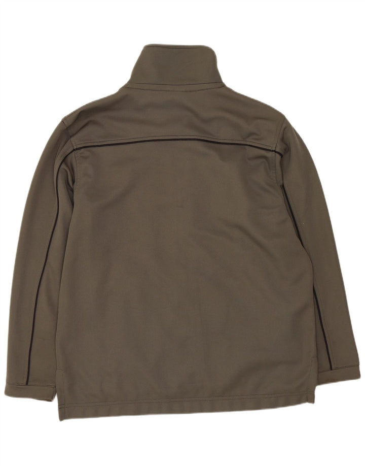 Asics Herren-Trainingsanzug-Top-Jacke, Mittel-Khaki-Polyester