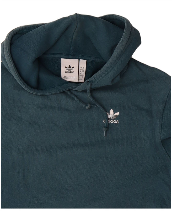 Adidas Herren Kapuzenpullover, klein, blau, Baumwolle