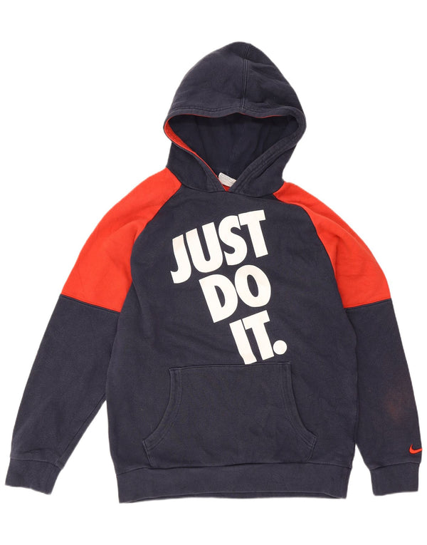 Nike Jungen-Kapuzenpullover mit Grafik, 13–14 Jahre, XL, Blau, Farbblock, Sport