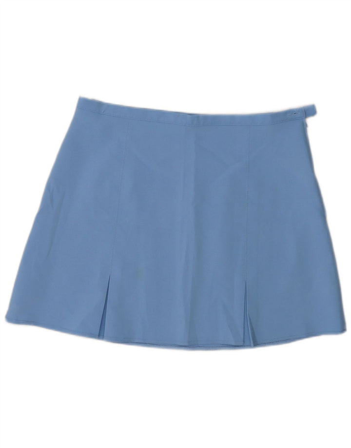 Benetton Damen-Minirock IT 46 Large W31 Blaues Polyester