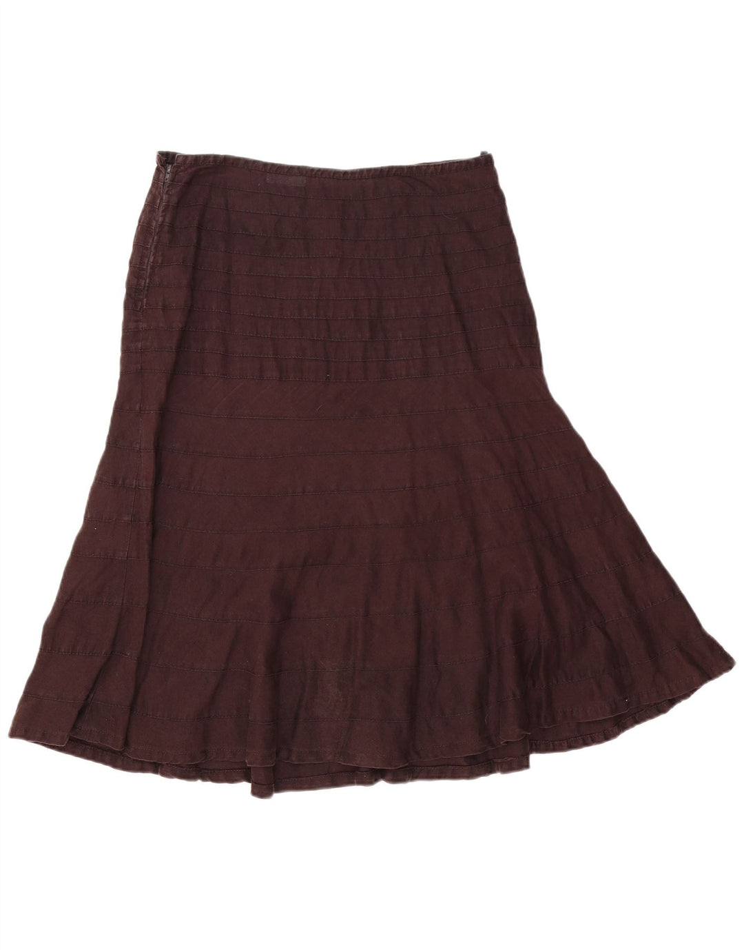 Fenn Wright Manson Damen A-Linienrock UK 14 Large W30 Braun gestreift