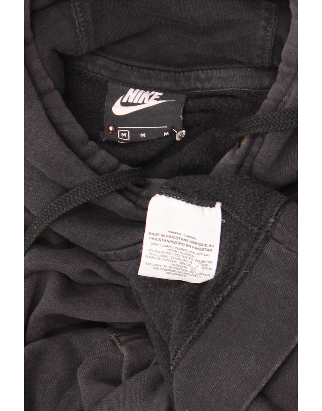 Nike Herren-Hoodie-Pullover aus mittelschwarzer Baumwolle