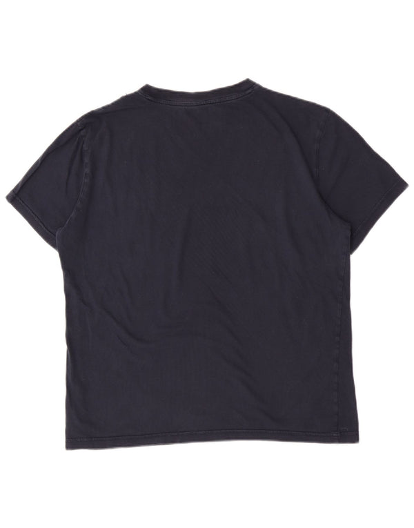 Tommy Hilfiger Damen T-Shirt Top UK 14 Medium Marineblau Baumwolle