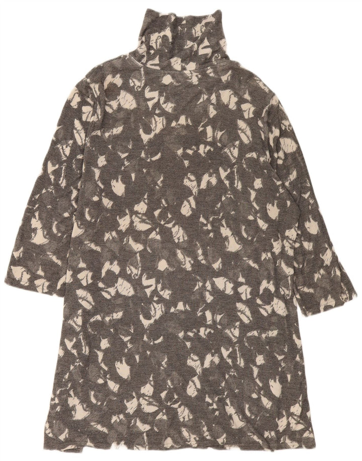 Marks & Spencer Damen-Kleid in A-Linie mit abstraktem Muster, Größe 46, Grau