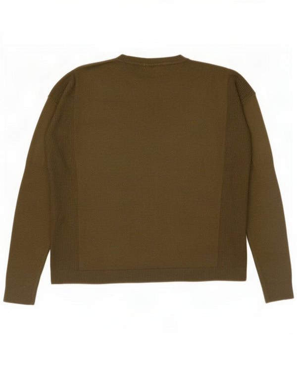 Marks & Spencer Damen-Pullover in Übergröße mit Rundhalsausschnitt, Gr. 10, Größe S, Khaki