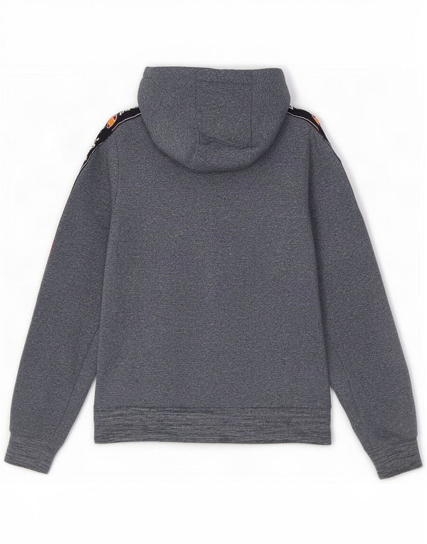 Ellesse Womens Graphic Zip Hoodie Sweater UK 6 XS Blau geflecktes Polyester