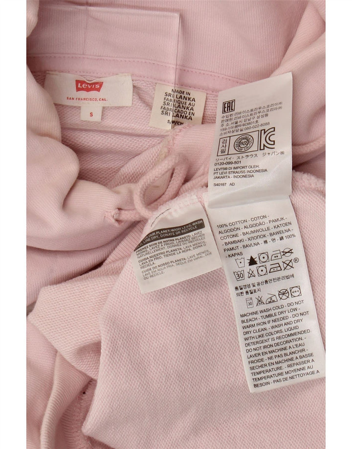 LEVI'S Damen-Pullover mit übergroßem, bauchfreiem Grafik-Hoodie, Gr. 10, Größe S, Rosa, Baumwolle