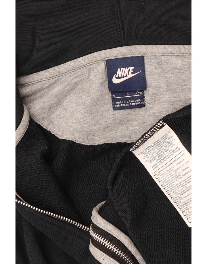 Nike Herren-Kapuzenpullover mit Reißverschluss, Größe S, schwarze Baumwolle