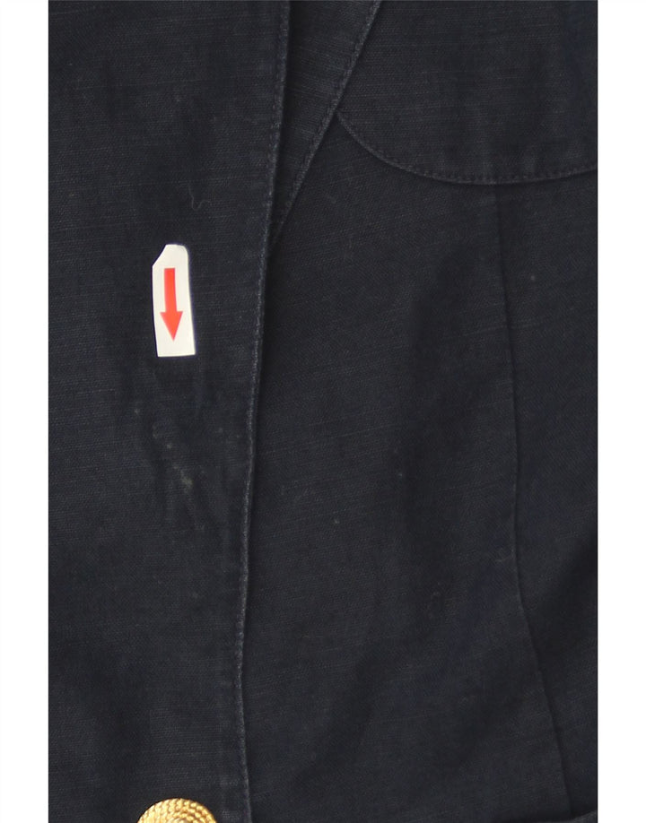 Luisa Spagnoli Damen 1-Knopf-Blazerjacke UK 10 Small Marineblau