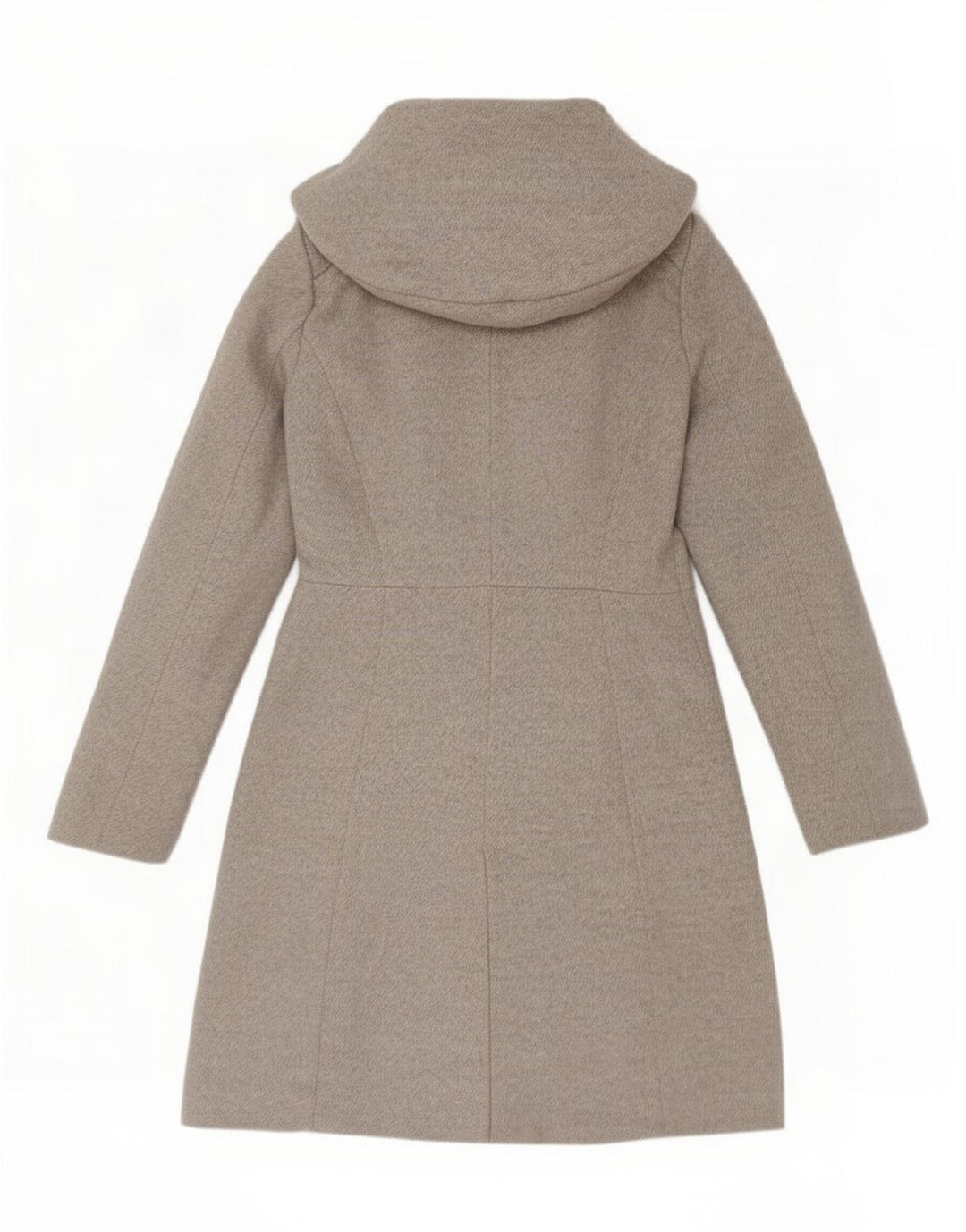 Zara Damen Kapuzenmantel UK 12 Mittelgraues Acryl