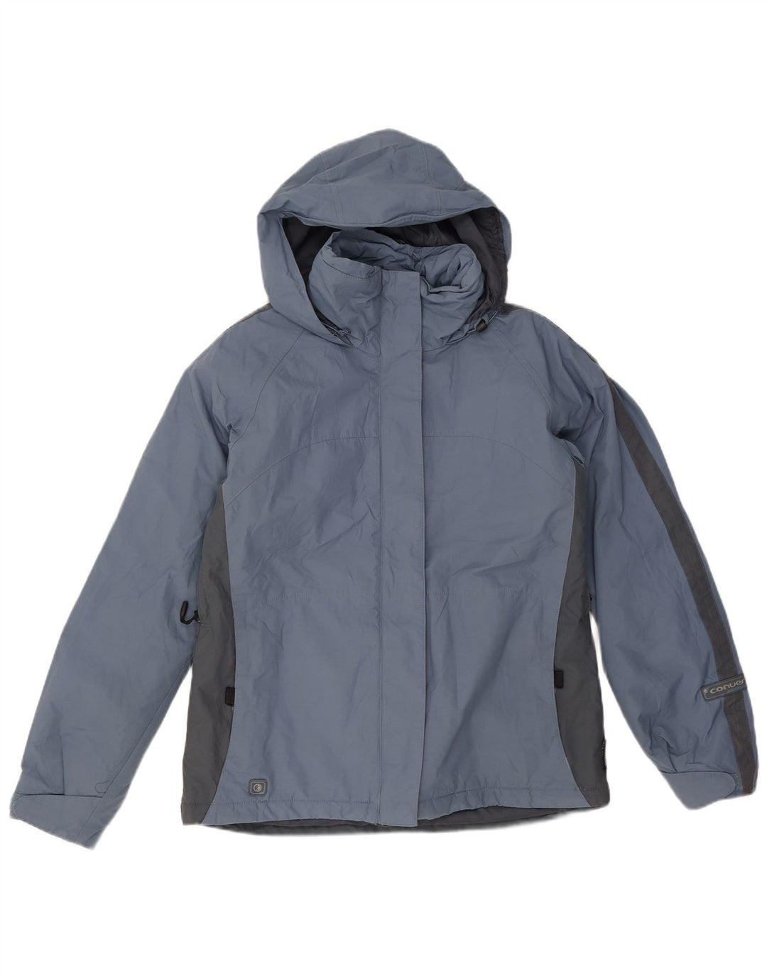 Columbia Damen-Windbreakerjacke mit Kapuze, UK 14, Mittelblau, Farbblock