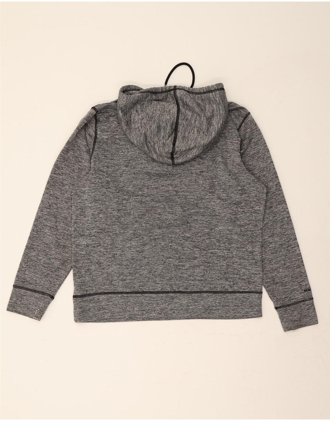 UNDER ARMOUR Womens Graphic Hoodie Jumper UK 16 Large Grey Polyester Vintage Under Armour and Second-Hand Under Armour from Messina Hembry 